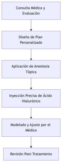 Flow of the rhinomodeling procedure at Santé Clinics